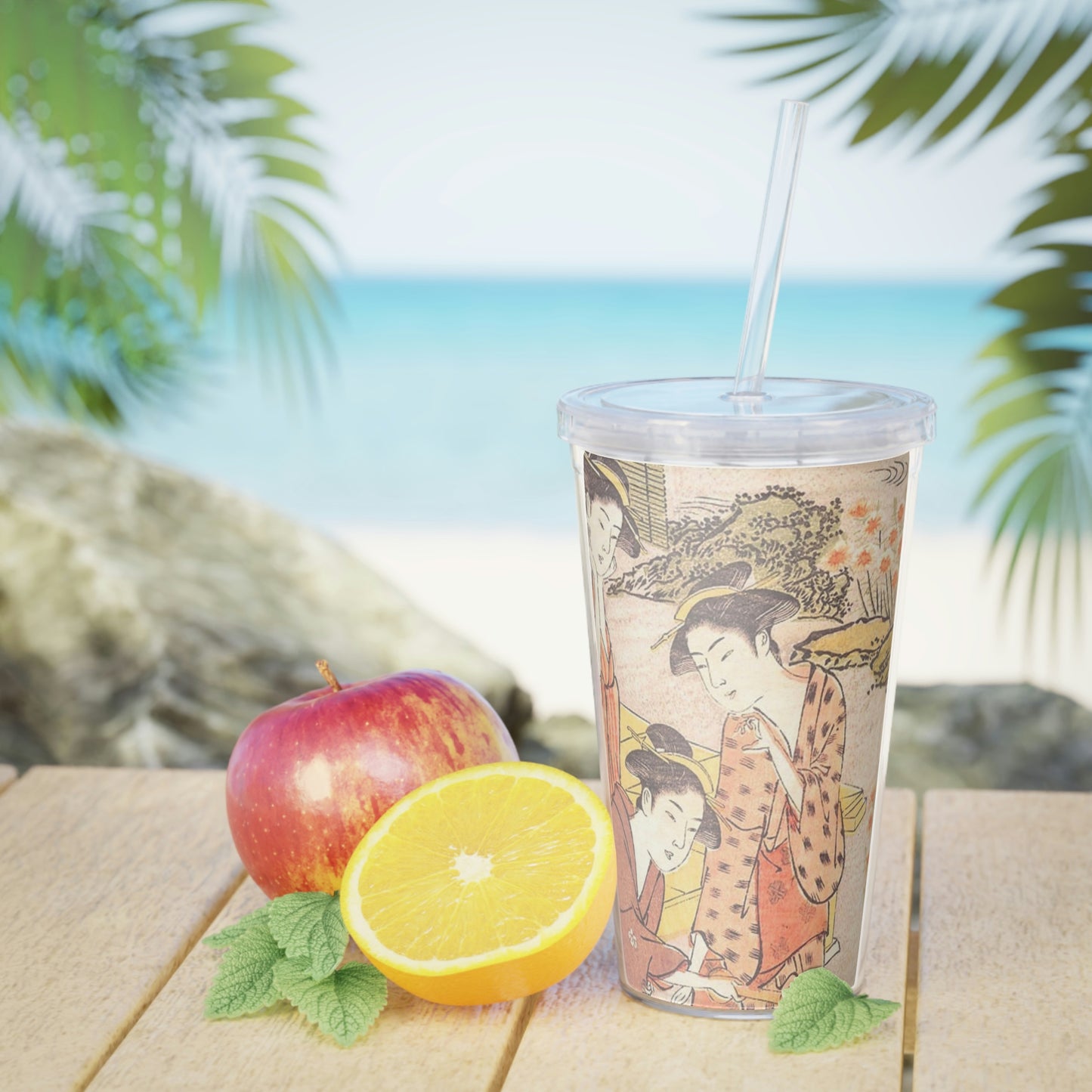 Garden - Plastic Tumbler with Straw ~ Sharon Dawn Collection - Limited Edition