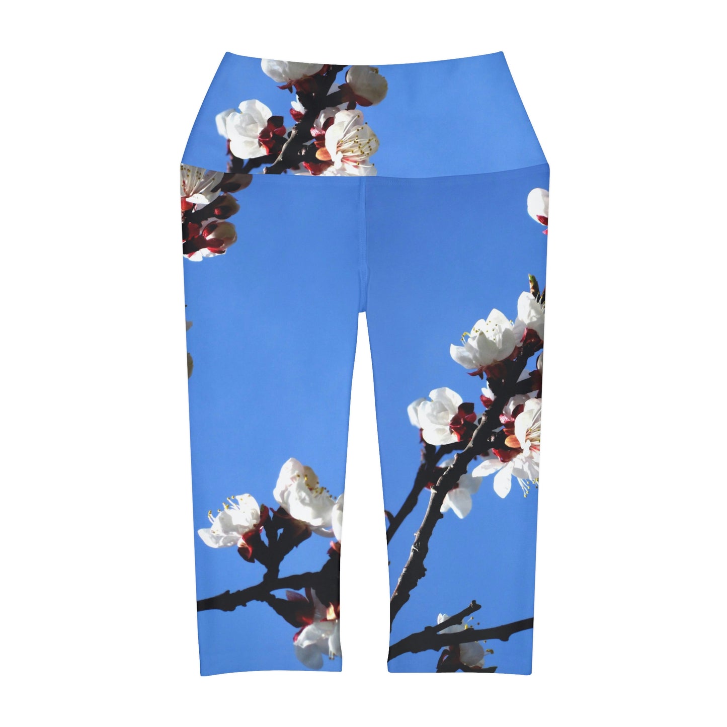 Apricot Blossom Yoga Capri Leggings (AOP) ~ Sharon Dawn Collection