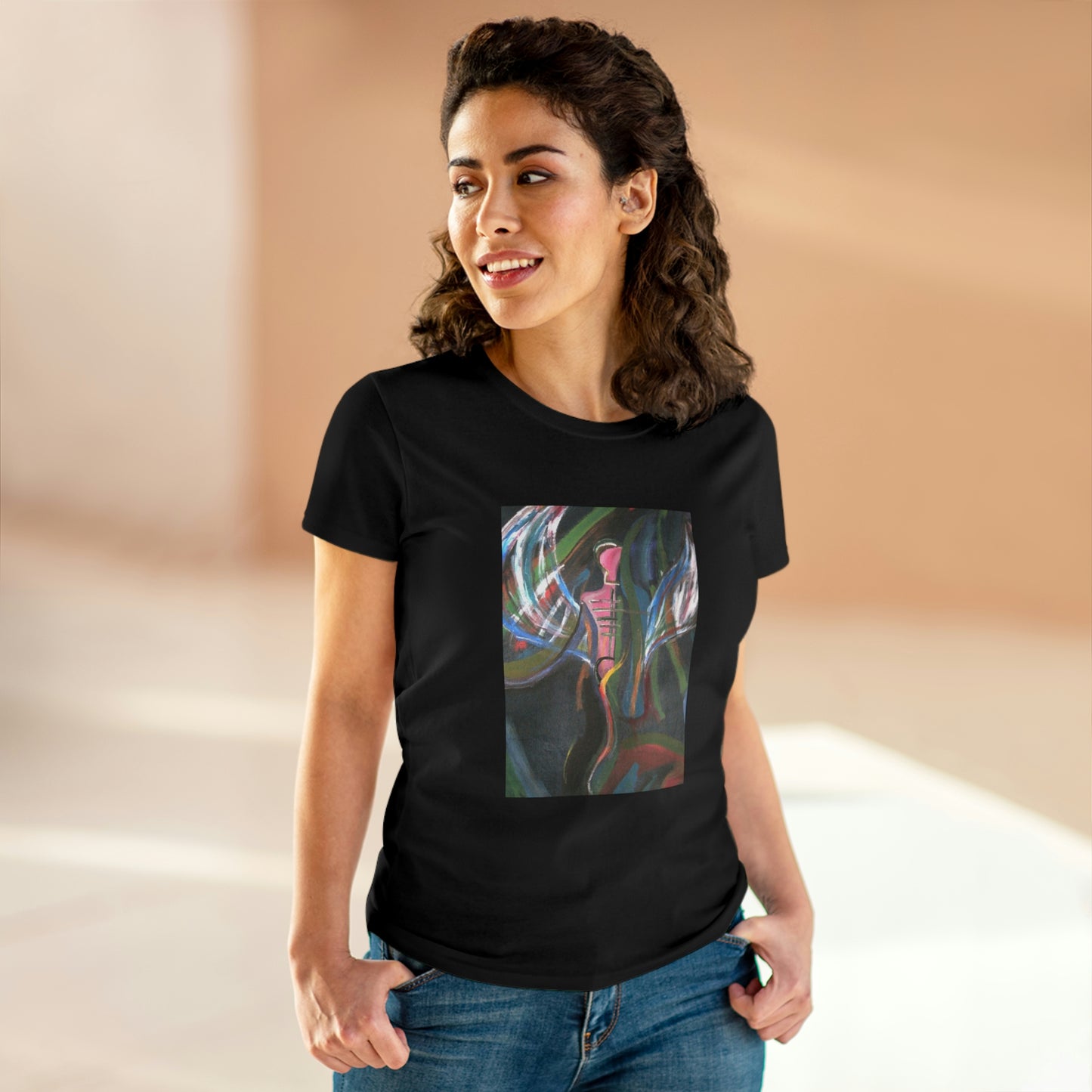 Angel - Women's Midweight Cotton Tee ~ Sharon Dawn Collection