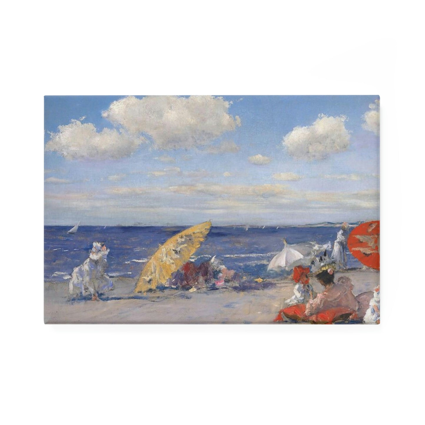 At the Seaside - William Merritt Chase - 1892 - Button Magnet, Rectangle