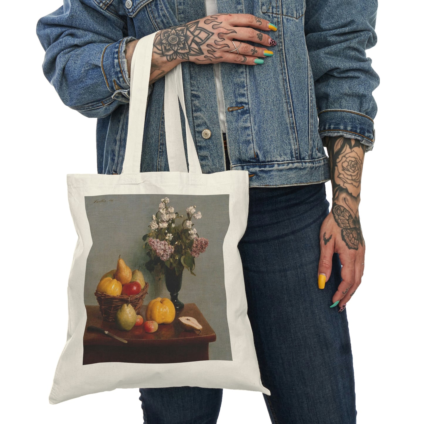 Flowers & Fruit - Henri Fantin - Latour - Natural Tote Bag