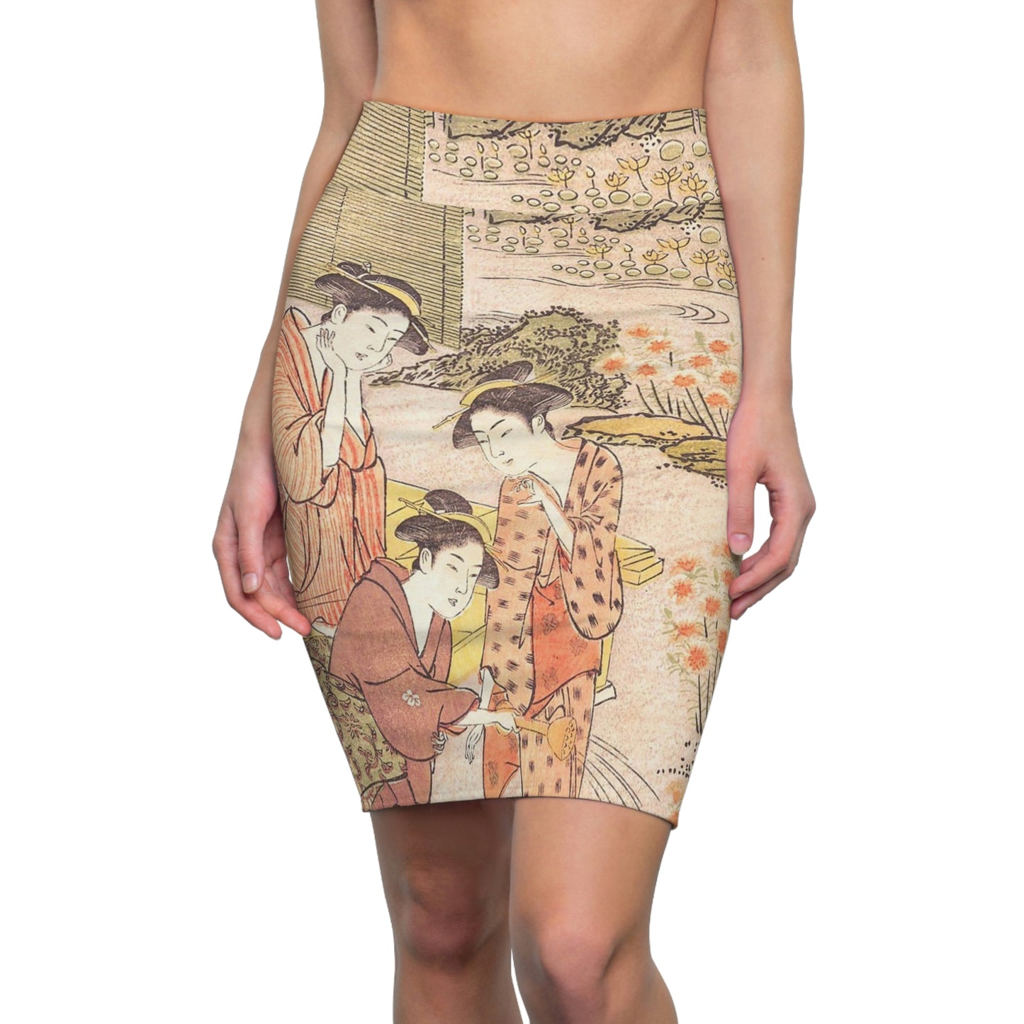 Nadeshiko Garden - Women's Pencil Skirt (AOP) ~ Sharon Dawn Collection