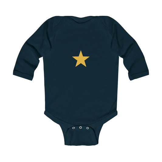 Yellow Star - Infant Long Sleeve Bodysuit ~ Sharon Dawn Collection