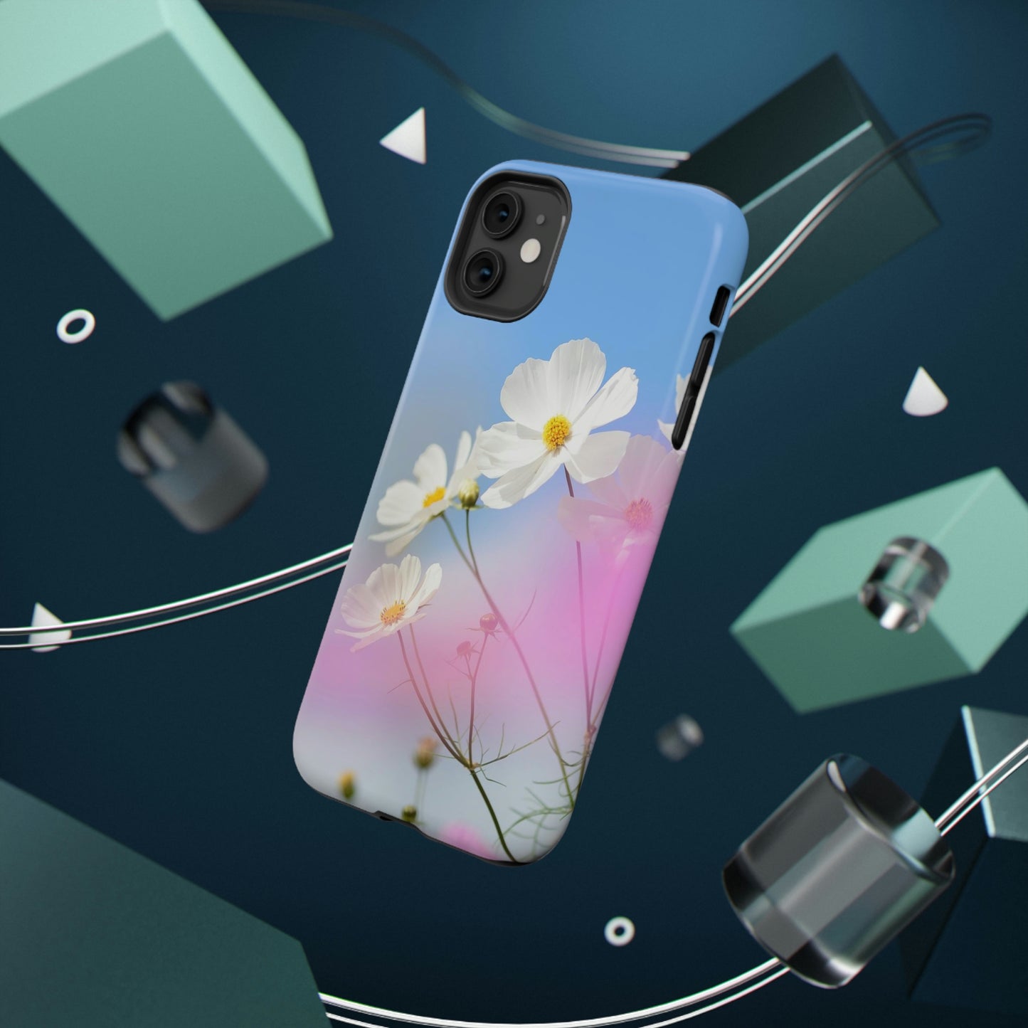 White Flowers - Impact-Resistant Cases - Phone Case