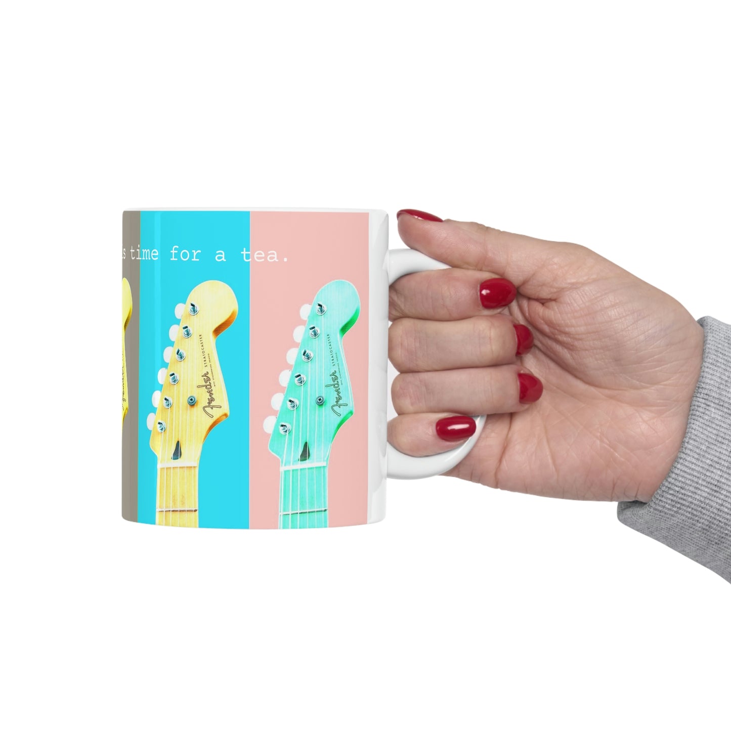 Broke a string so it is time for tea - Ceramic Mug 11oz - Limited Edition