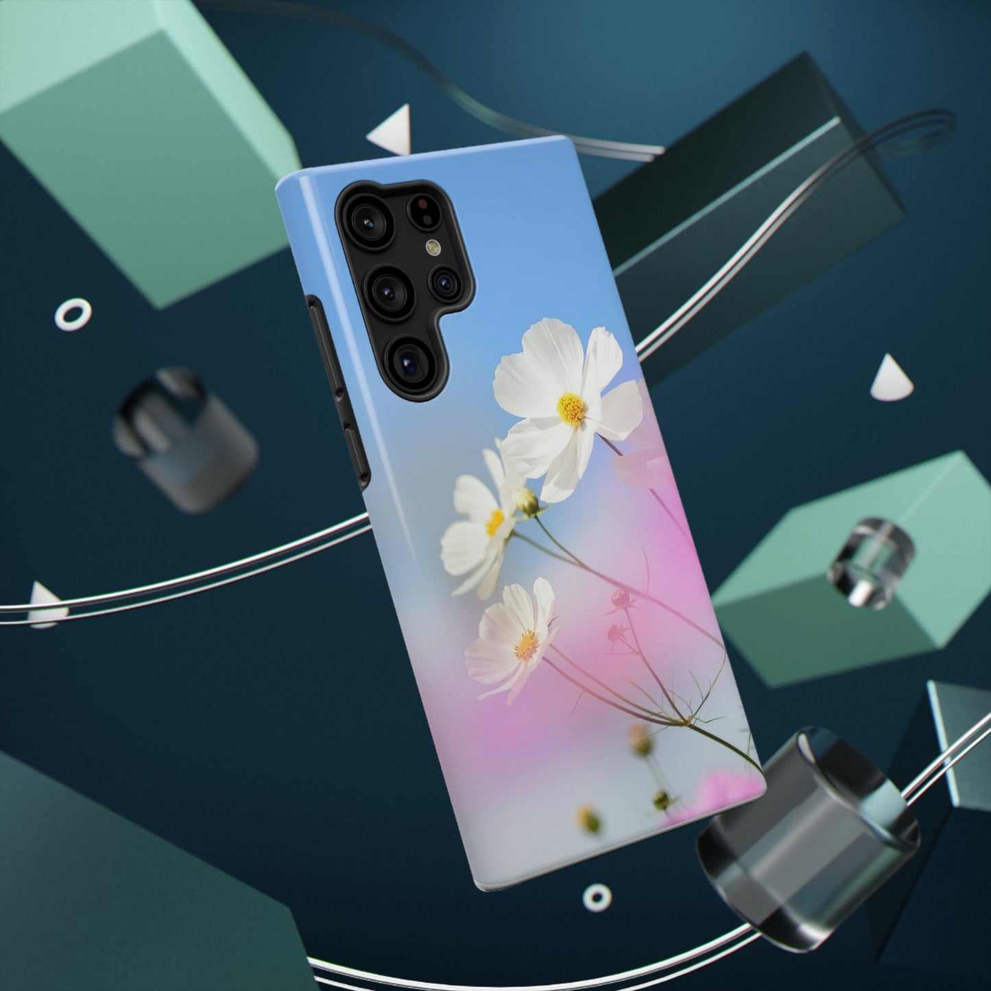 White Flowers - Impact-Resistant Cases - Phone Case