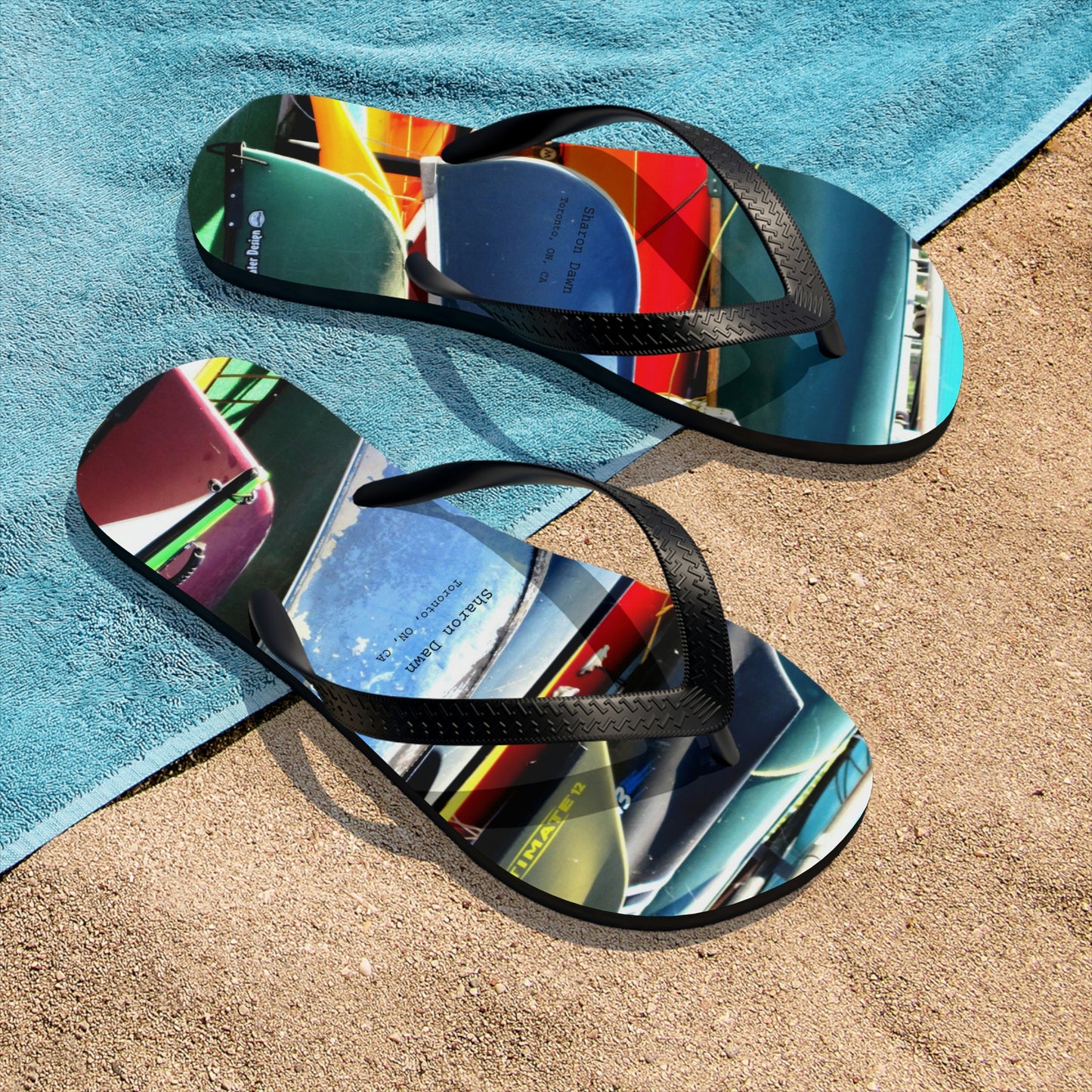 Canoes - Unisex Flip-Flops ~ Sharon Dawn Collection