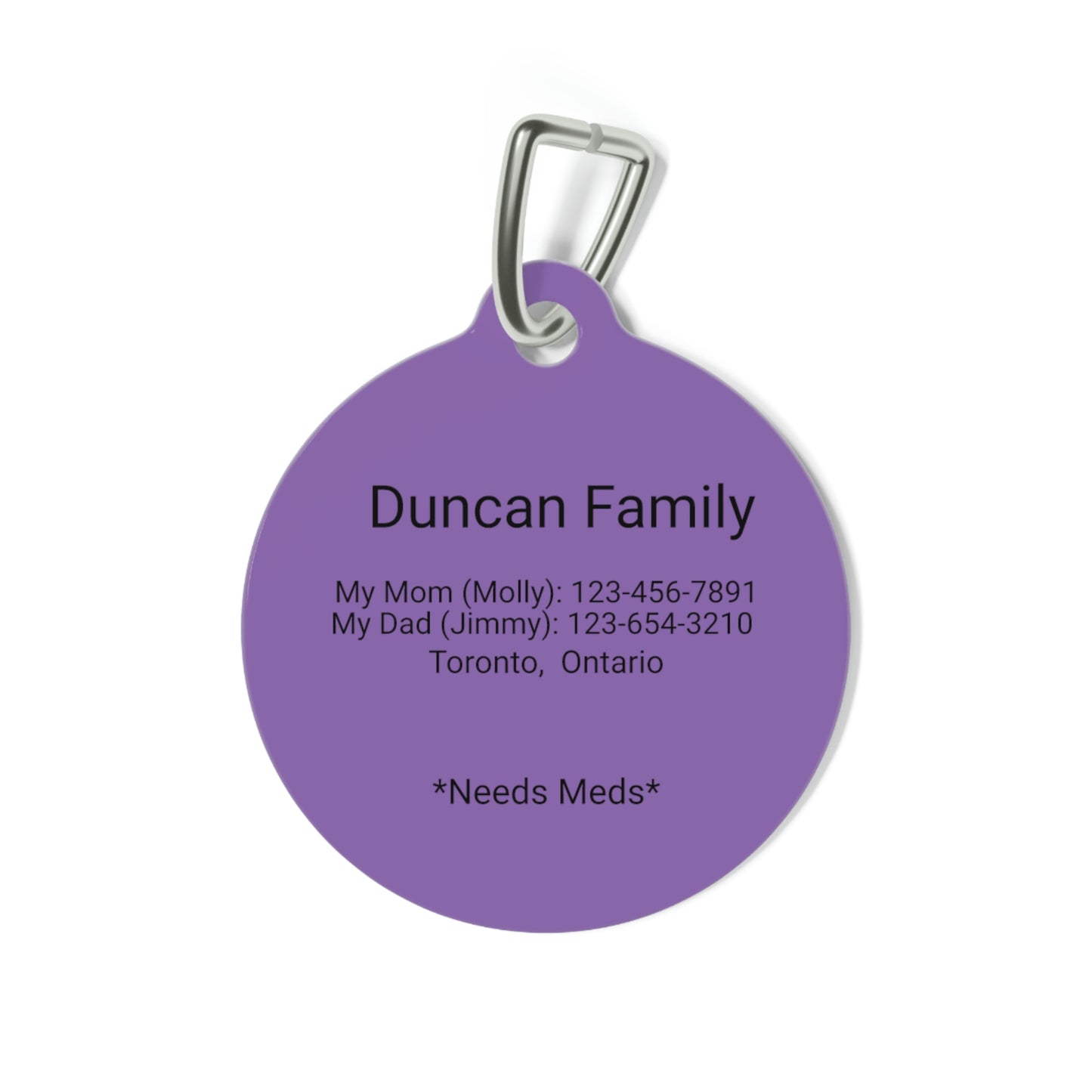 Lilac Customizable - Pet Tag ~ Sharon Dawn Collection
