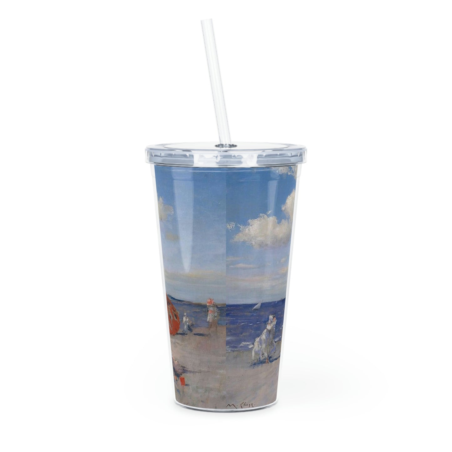 Seaside - Plastic Tumbler with Straw