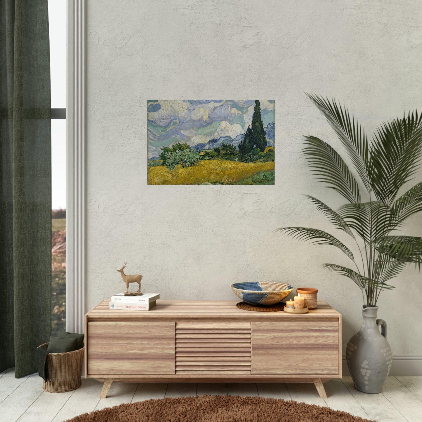 Wheat Field with Cypresses - Vincent Van Gogh - Rolled Posters