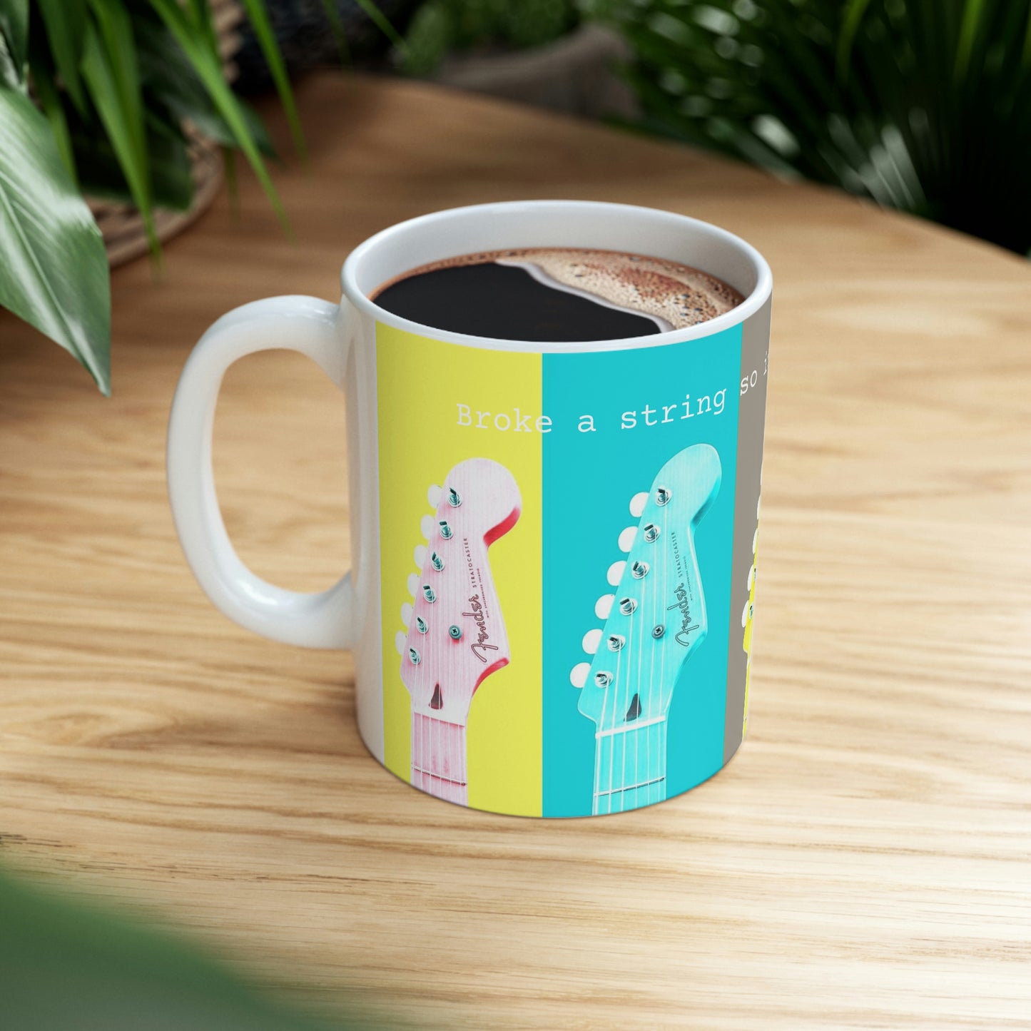 Broke a string so it is time for tea - Ceramic Mug 11oz - Limited Edition