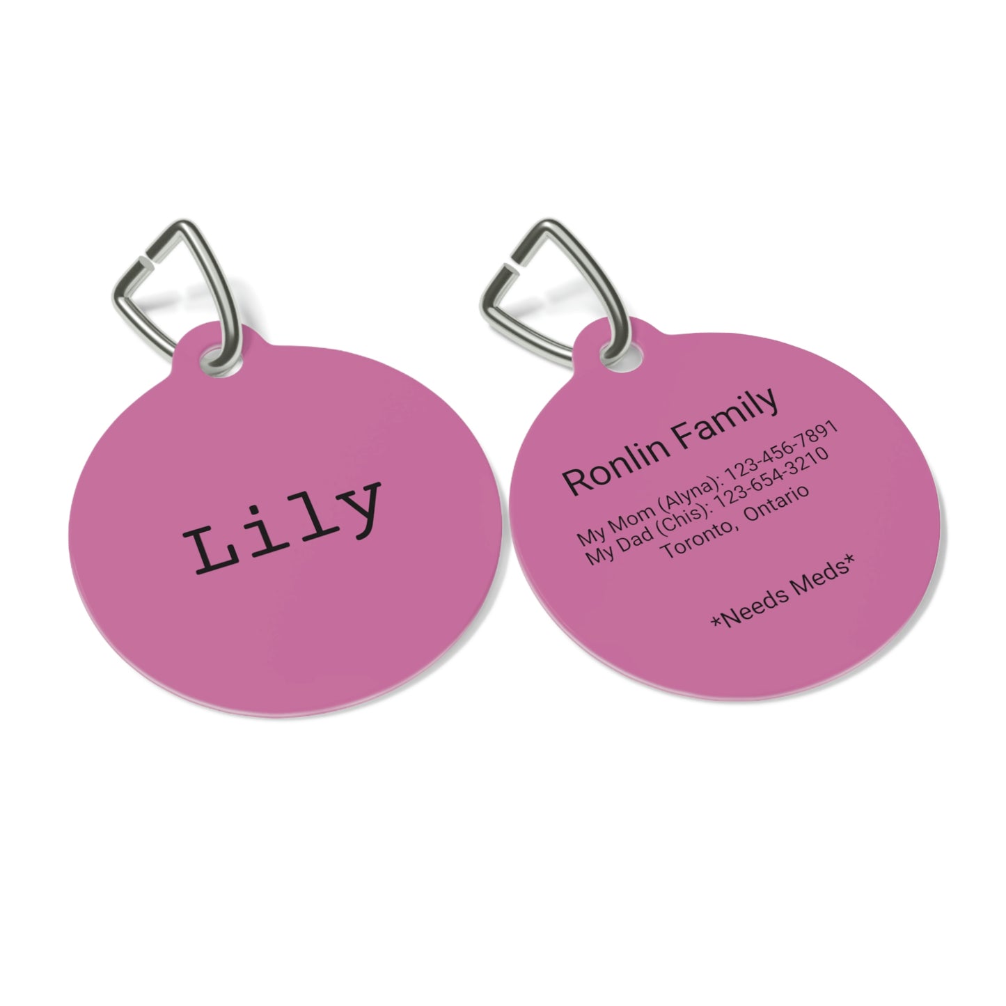 Pink Customizable - Pet Tag ~ Sharon Dawn Collection