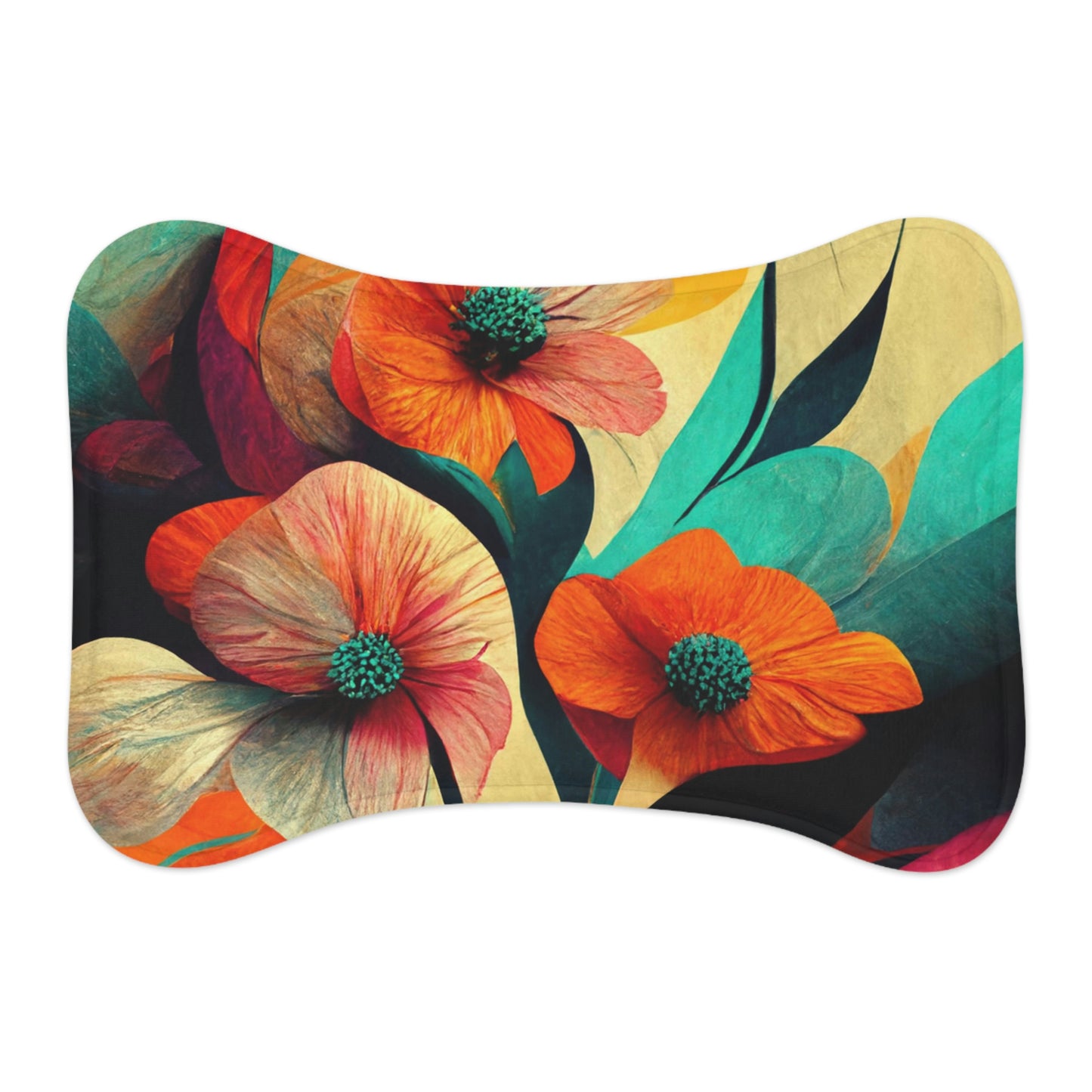 Vibrant Floral - Pet Feeding Mats