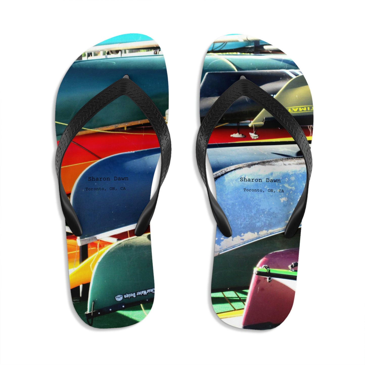 Canoes - Unisex Flip-Flops ~ Sharon Dawn Collection