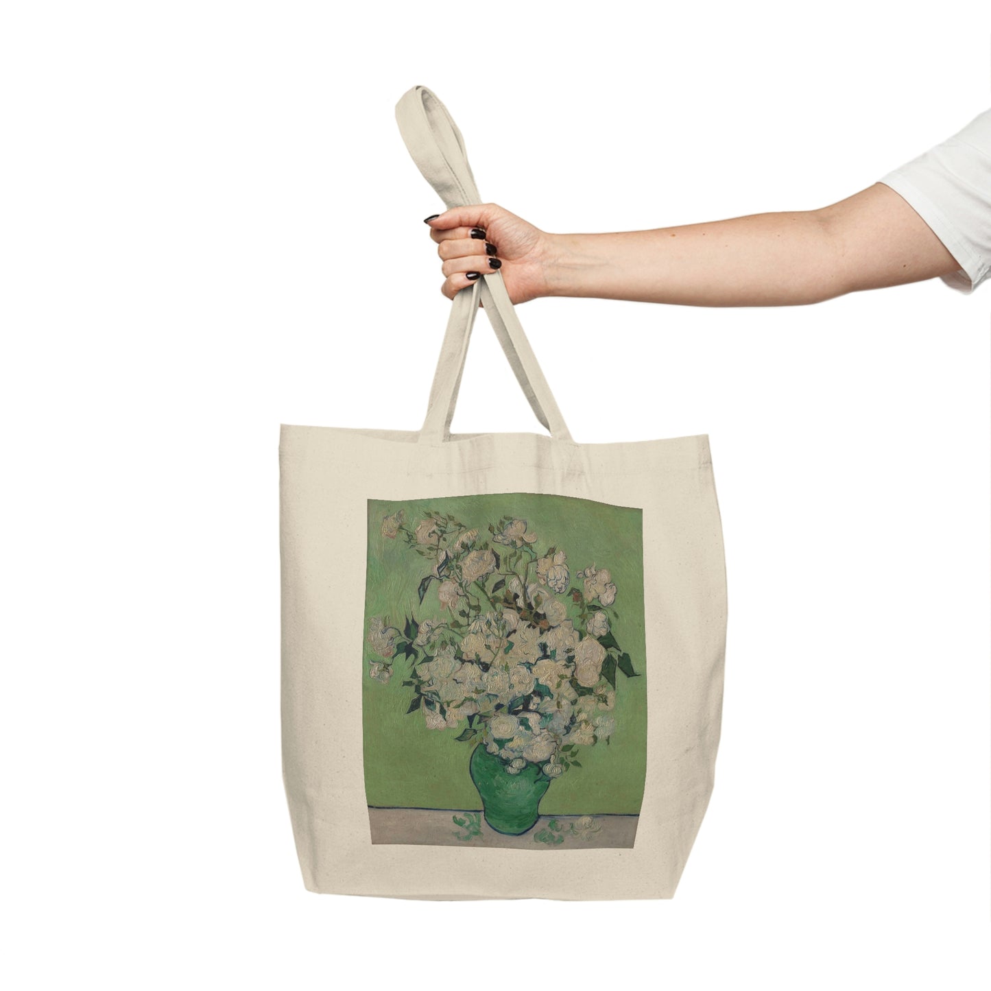 Roses - Vincent Van Gogh - 1890 - Canvas Shopping Tote