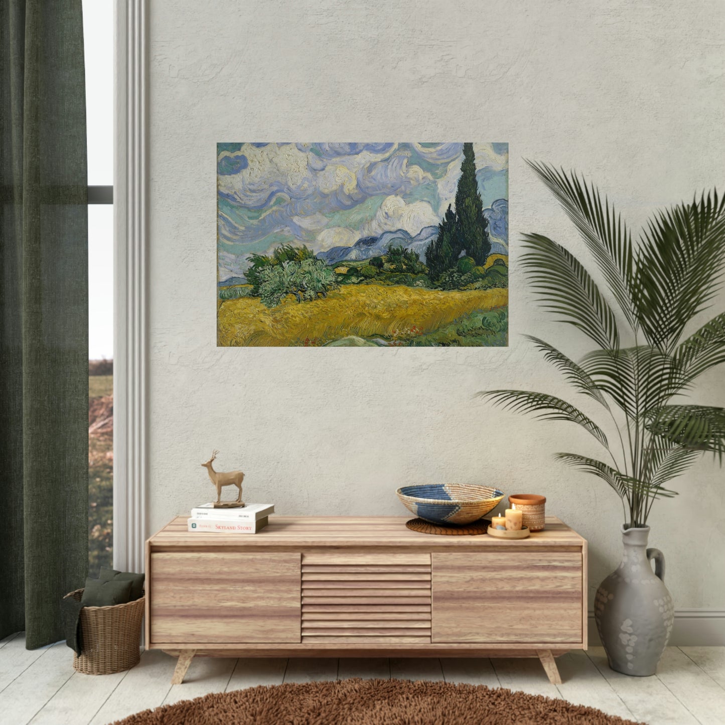 Wheat Field with Cypresses - Vincent Van Gogh - Rolled Posters