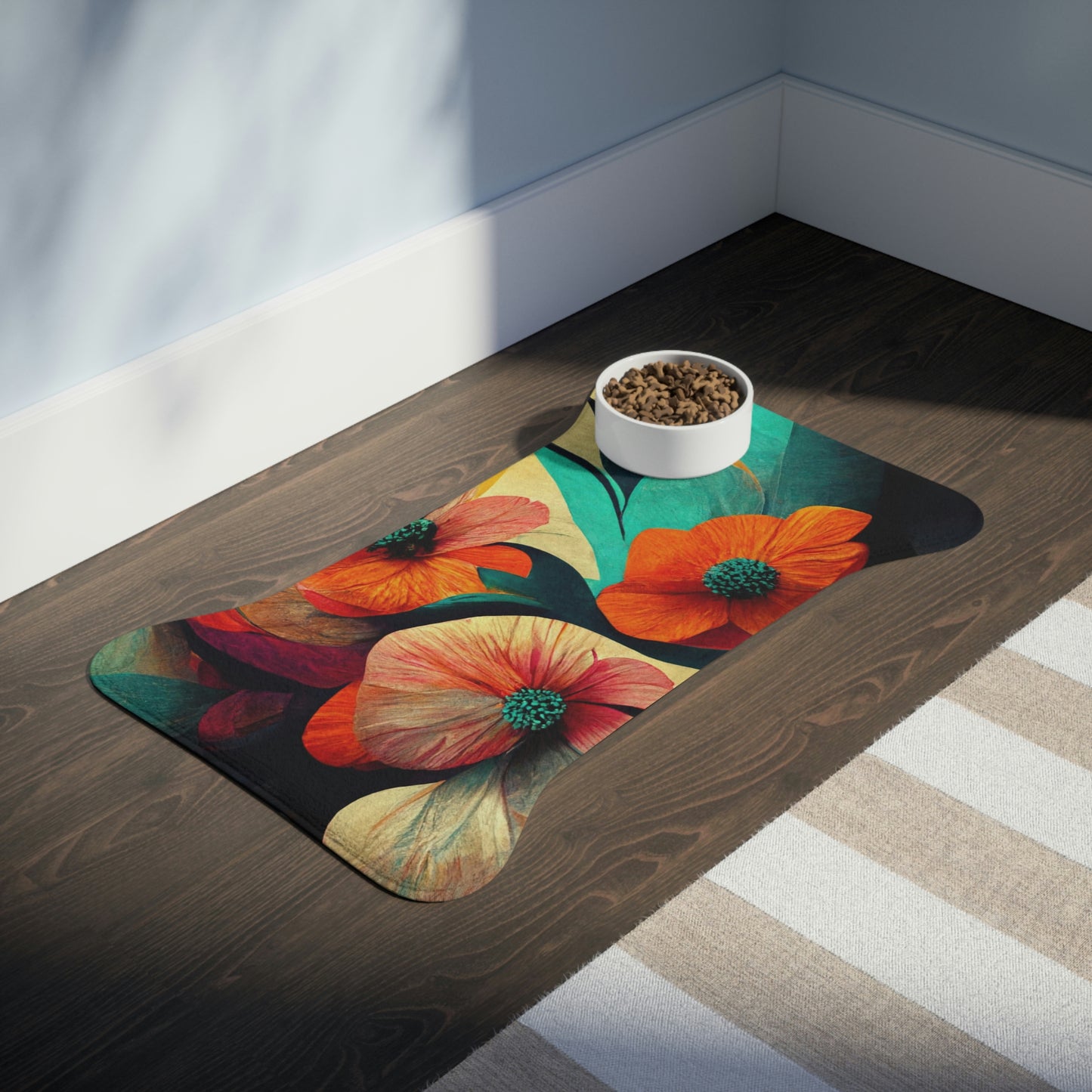 Vibrant Floral - Pet Feeding Mats