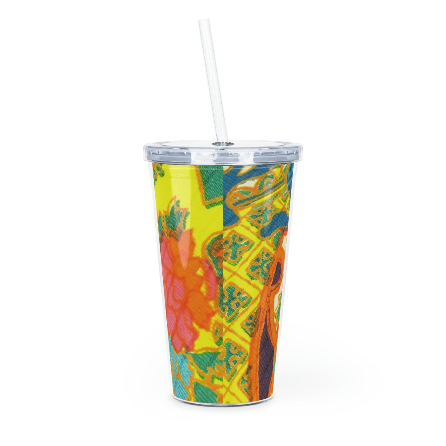 Kaleidoscope - Plastic Tumbler with Straw ~ Sharon Dawn Collection - Limited Edition