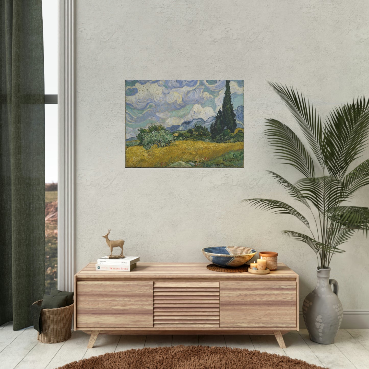 Wheat Field with Cypresses - Vincent Van Gogh - Rolled Posters