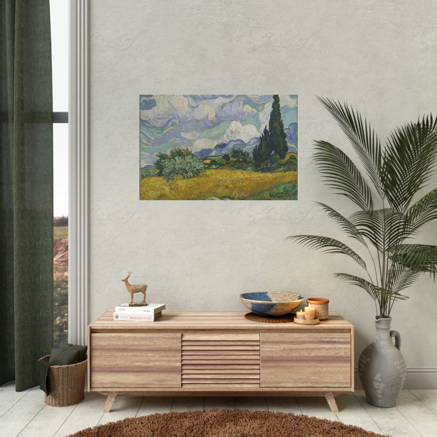Wheat Field with Cypresses - Vincent Van Gogh - Rolled Posters