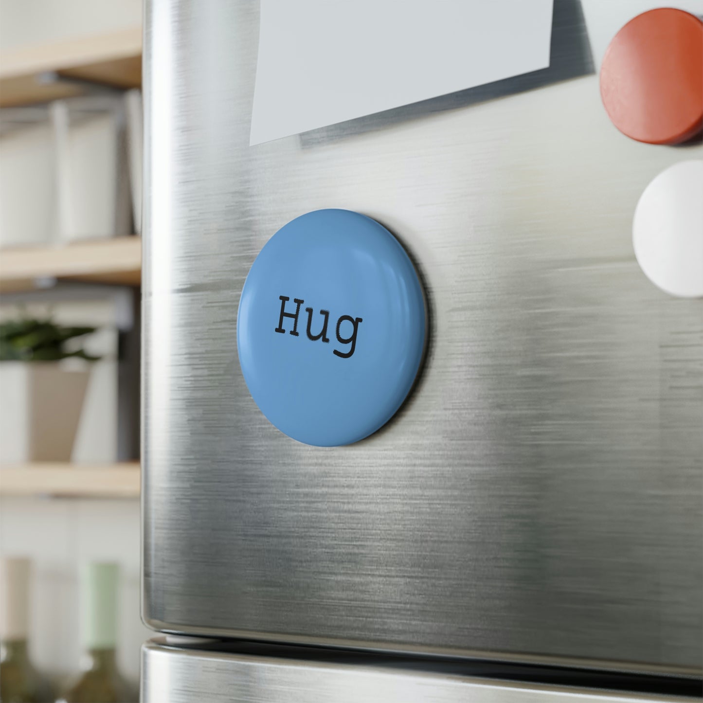 Hug - Button Magnet, Round ~ Sharon Dawn Collection
