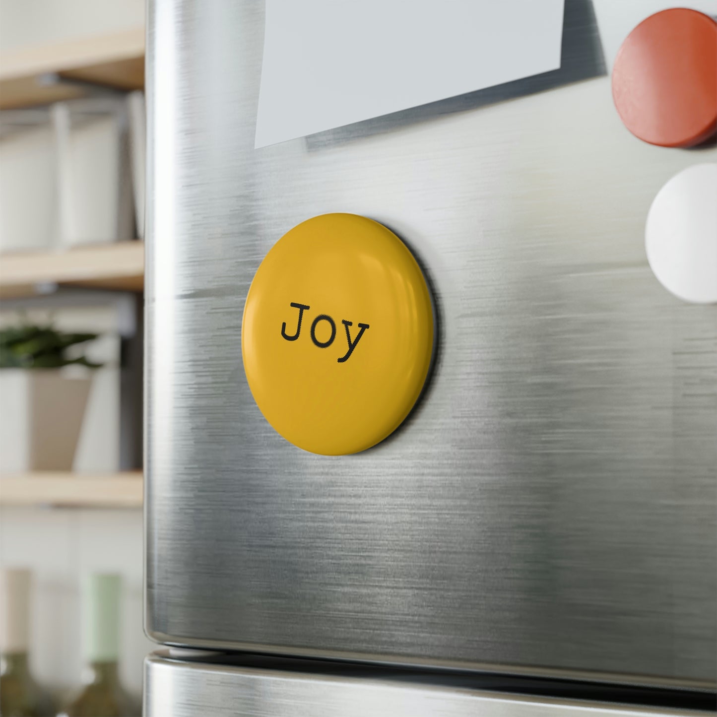 Joy - Button Magnet, Round ~ Sharon Dawn Collection