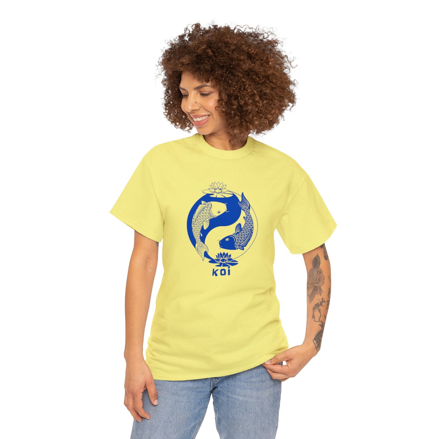 Koi - Unisex Heavy Cotton Tee - 100% Cotton - Oeko-Tex certified (Size: S-3XL) ~ Sharon Dawn Collection (Sale Price: $51.99 CAD)