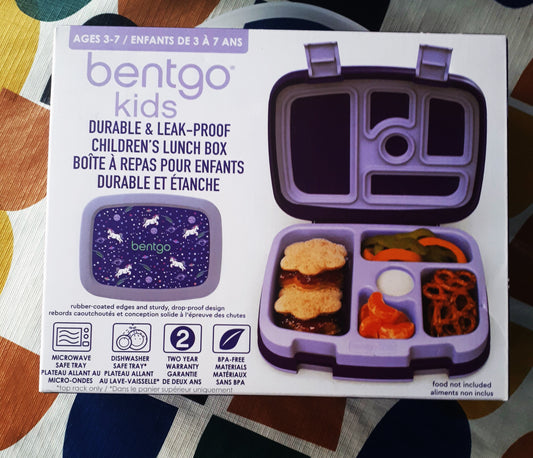 Bentgo Kids Durable & Leak-Proof Children's Lunch Box - Unicorns (Ages 3-7 years)