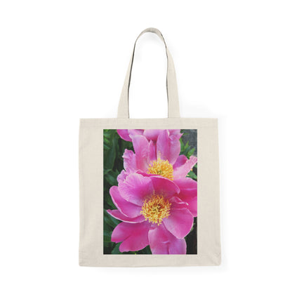 Pink Flowers - Natural Tote Bag ~ Sharon Dawn Collection
