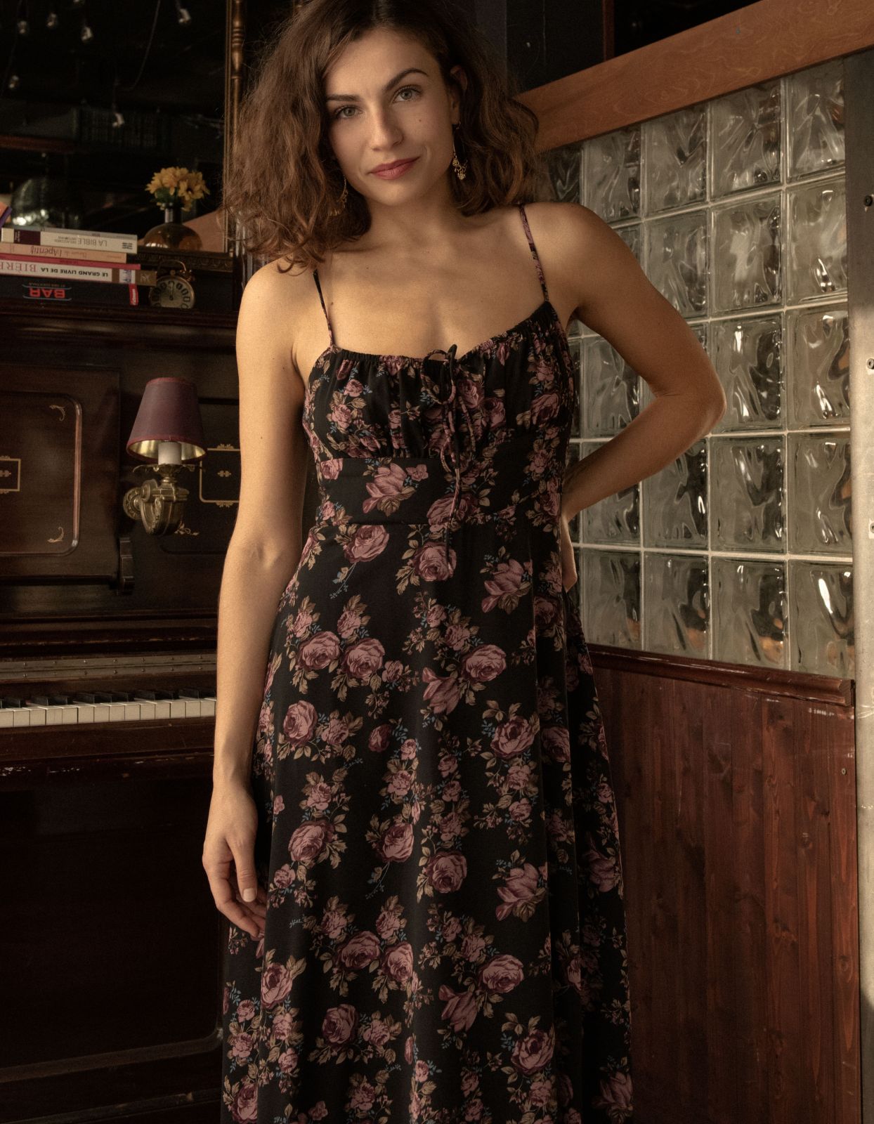 Alaia Midi Dress Floral Print Adjustable Straps (Size: XS - 1X) (Sale Price: $99.45 CAD)