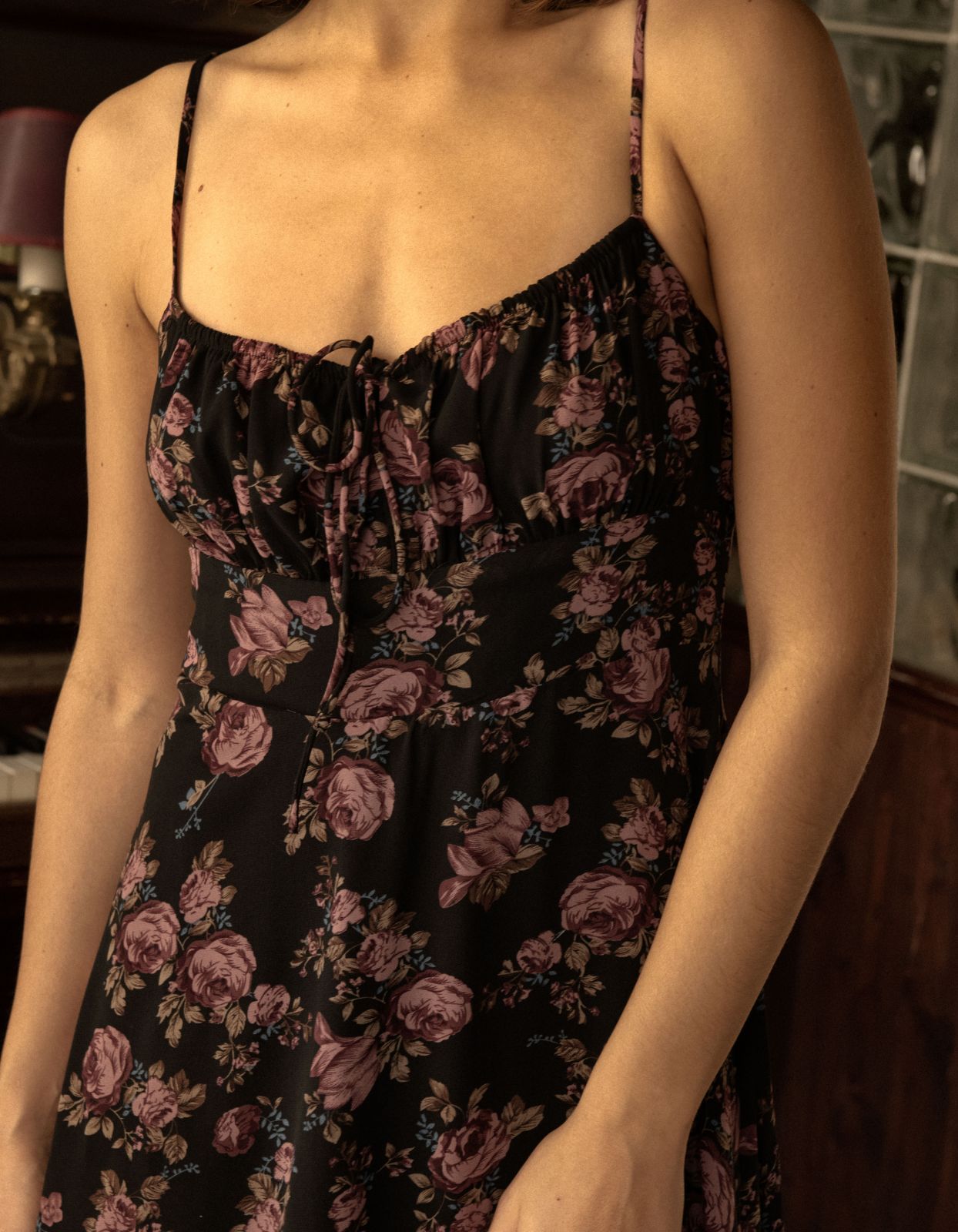 Alaia Midi Dress Floral Print Adjustable Straps (Size: XS - 1X) (Sale Price: $99.45 CAD)