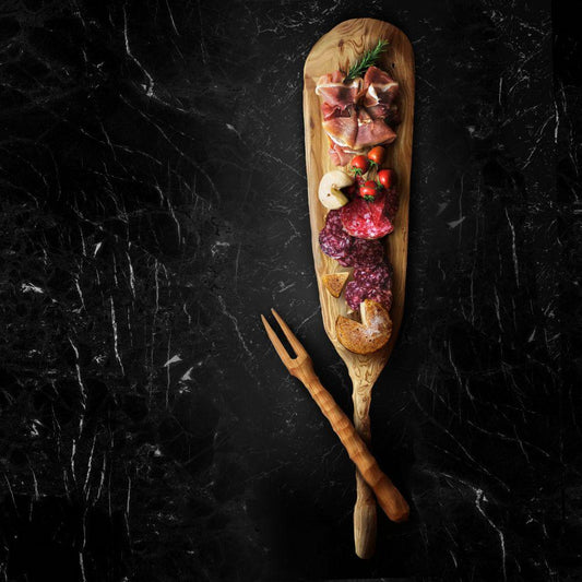 Charcuterie Paddle Board / Butter Board - for meats and cheese - Artisan Handmade - Chiseled Handle (Sale Price: $76.50 CAD)