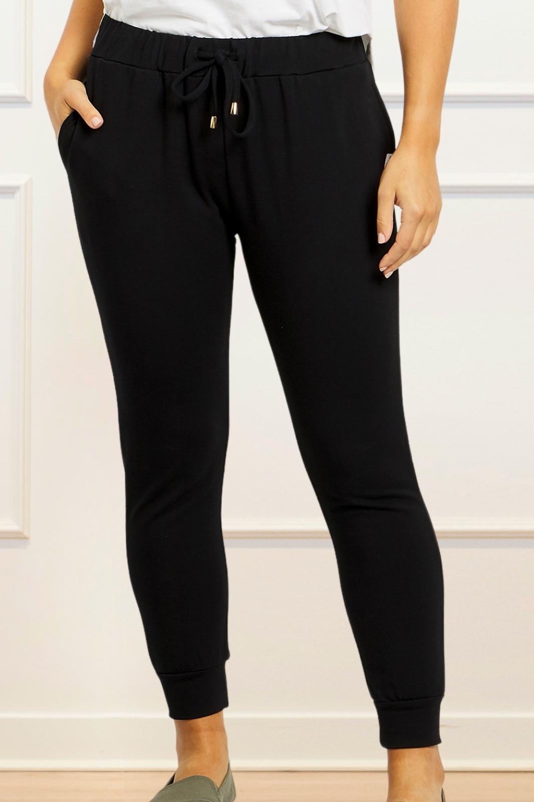 Angie Chic Quality 95% Cotton Sweatpants Drawstring Black (Sizes: S - XL) (Sale Price: $56.94 CAD)