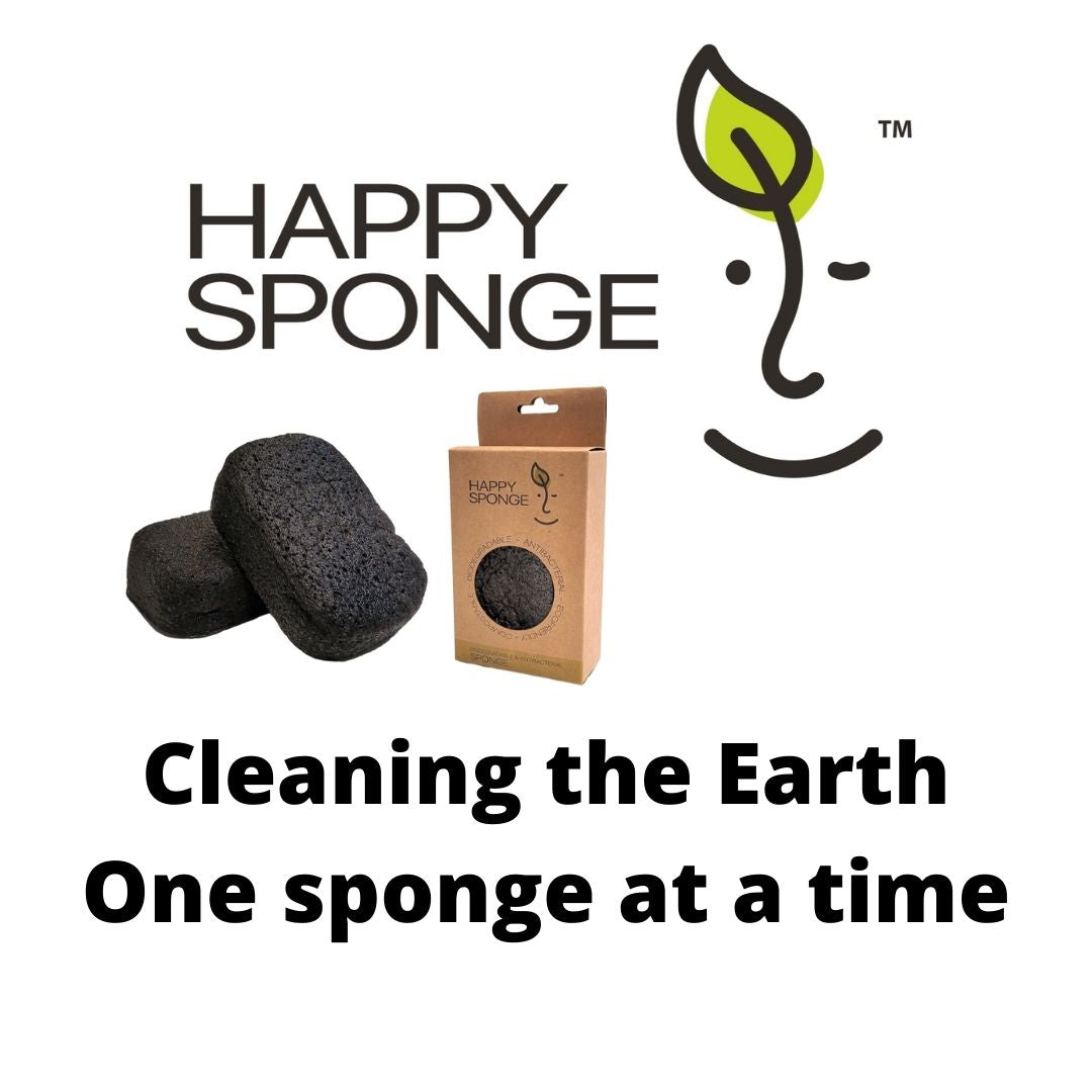 Happy Sponge - made from Konjac plant - antibacterial/biodegradable/healthier/natural/earth friendly (Sale Price: $19.54 CAD)