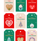 Happy Christmas Gift Tags - Printable Digital Download ~ Sharon Dawn Collection