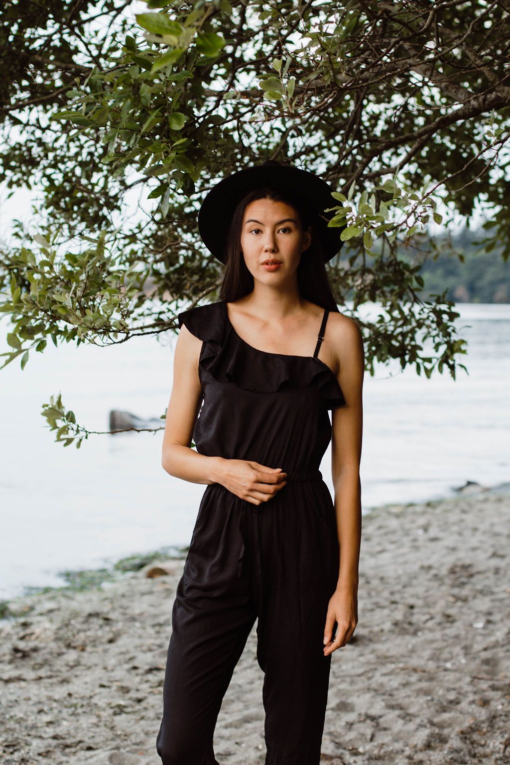 Amelia Jumpsuit | Black | 100% Rayon (Sizes: XS-XL) ~ Made in Bali/Designed in Victoria, BC