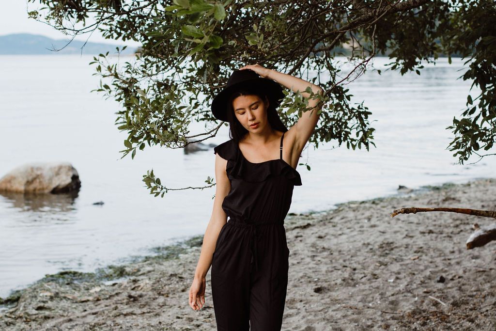 Amelia Jumpsuit | Black | 100% Rayon (Sizes: XS-XL) ~ Made in Bali/Designed in Victoria, BC