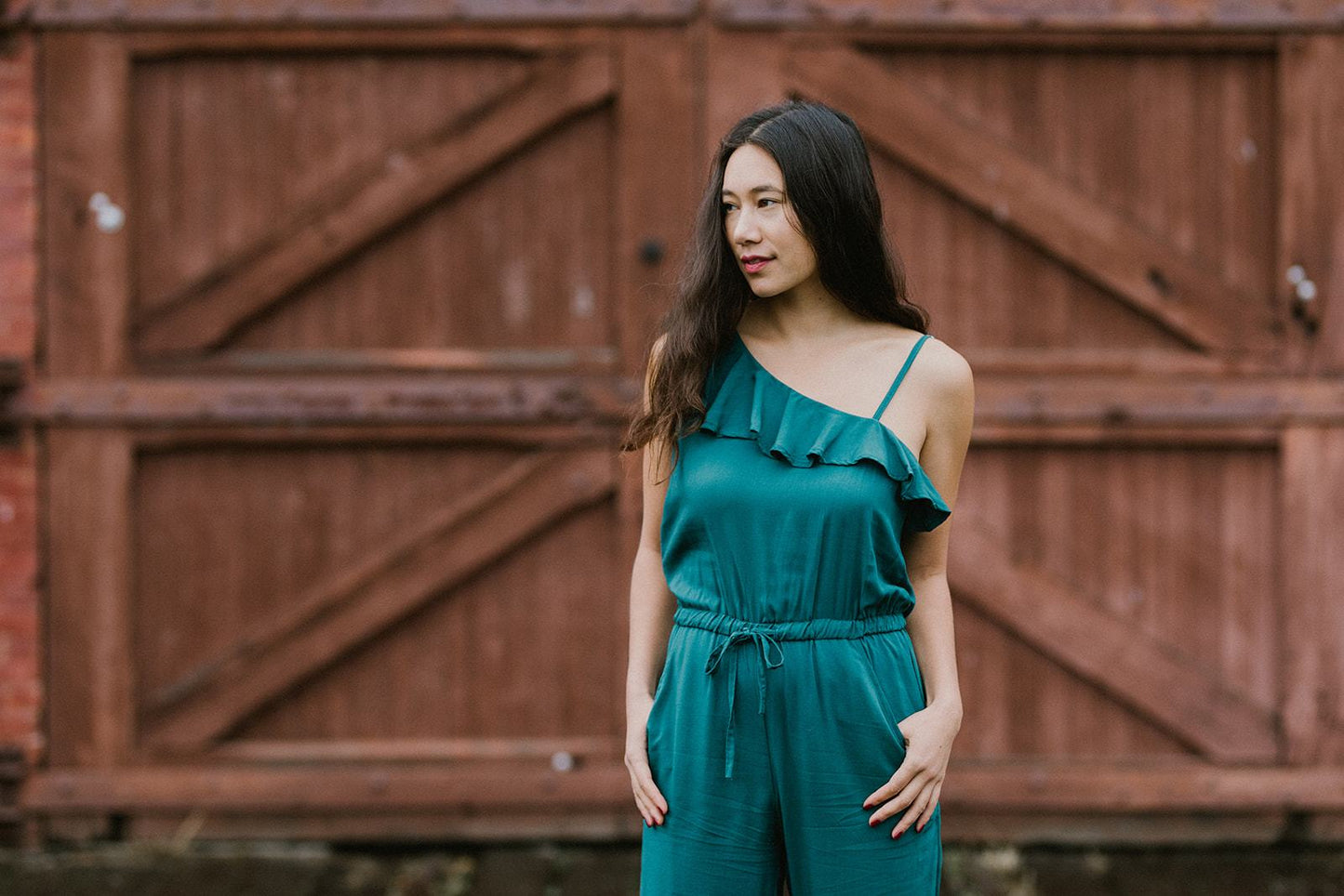 Amelia Jumpsuit | Emerald | 100% Rayon (Sizes: XS-XL) ~ Made in Bali/Designed in Victoria, BC