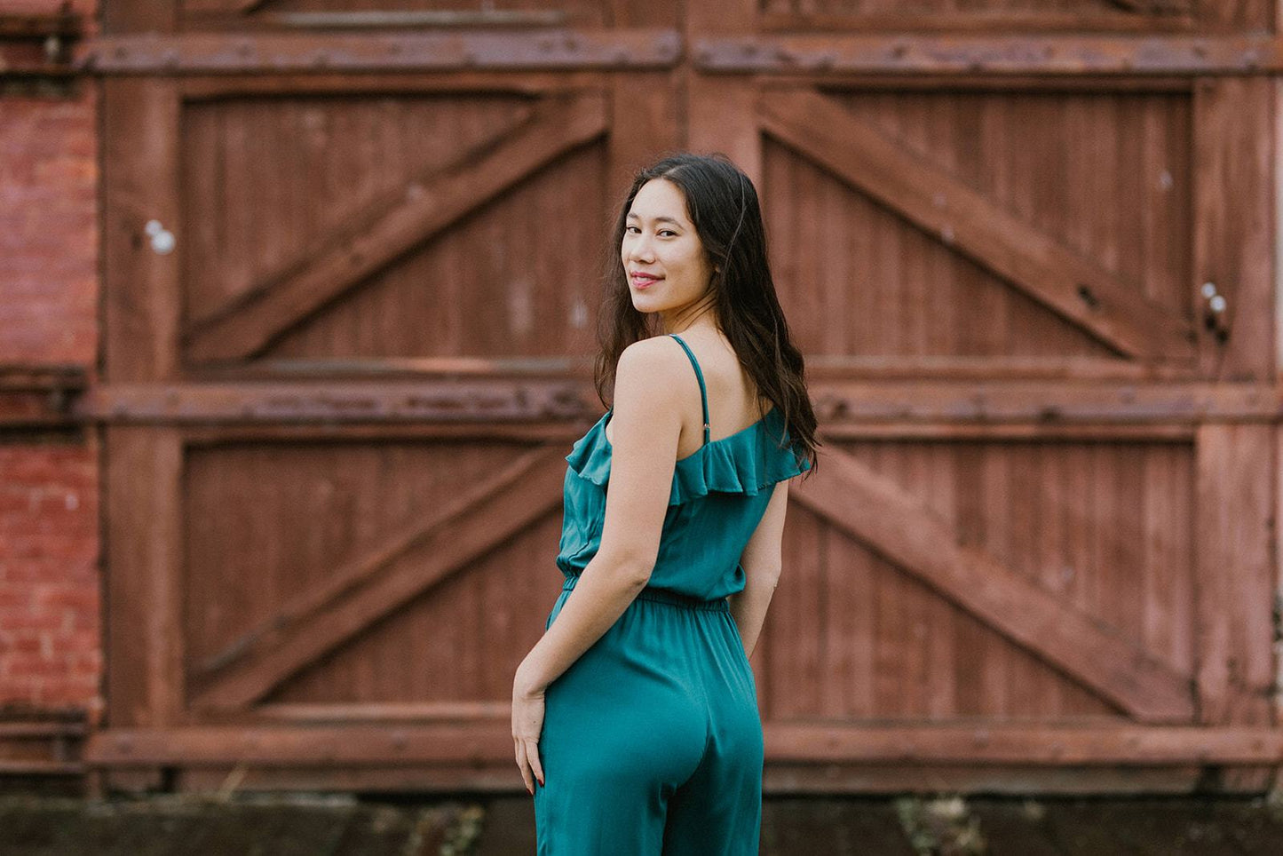 Amelia Jumpsuit | Emerald | 100% Rayon (Sizes: XS-XL) ~ Made in Bali/Designed in Victoria, BC