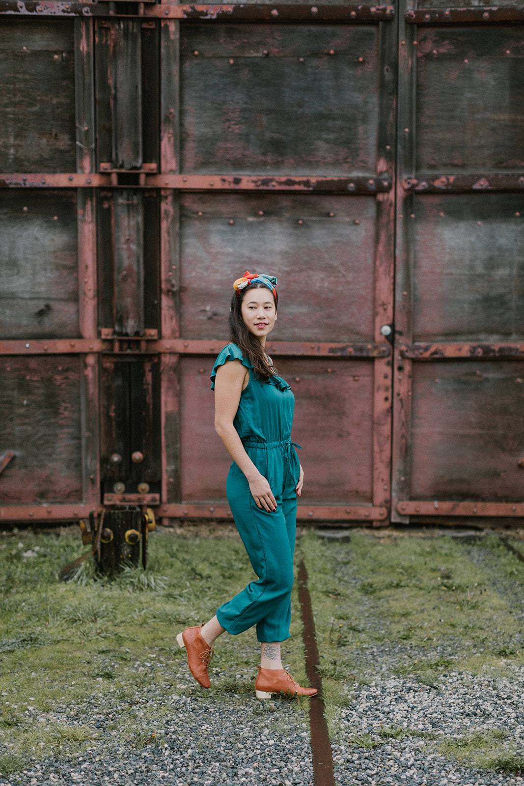 Amelia Jumpsuit | Emerald | 100% Rayon (Sizes: XS-XL) ~ Made in Bali/Designed in Victoria, BC