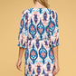 Paisley Print Dress with Ruffle Hem ~ Made in USA (Sizes: S-3X)
