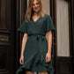 Lilou Dress Cross-Over Angle Flutter Sleeves (Sale Price: $72.24 CAD)