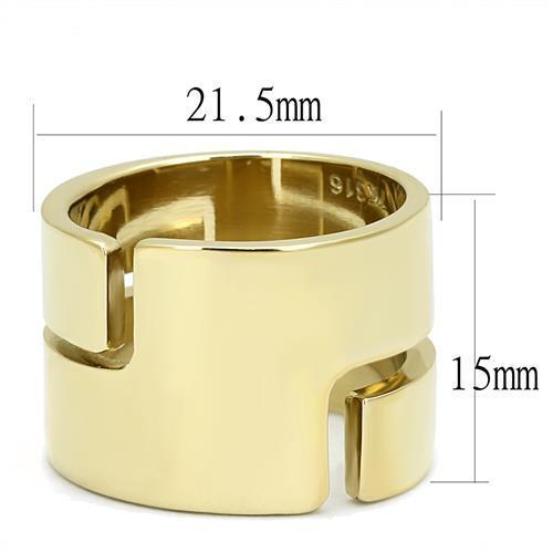 Interlock Ring - IP Gold (Ion Plating) Stainless Steel Ring