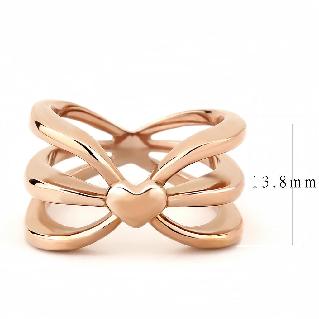 Heart Ring made with IP Rose Gold (Ion Plating) Stainless Steel