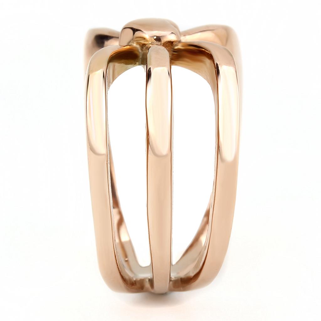 Heart Ring made with IP Rose Gold (Ion Plating) Stainless Steel