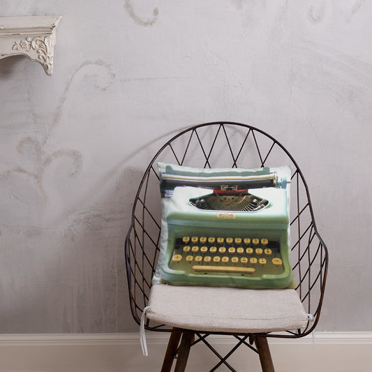 Mint Typewriter - Basic Pillow ~ Sharon Dawn Collection