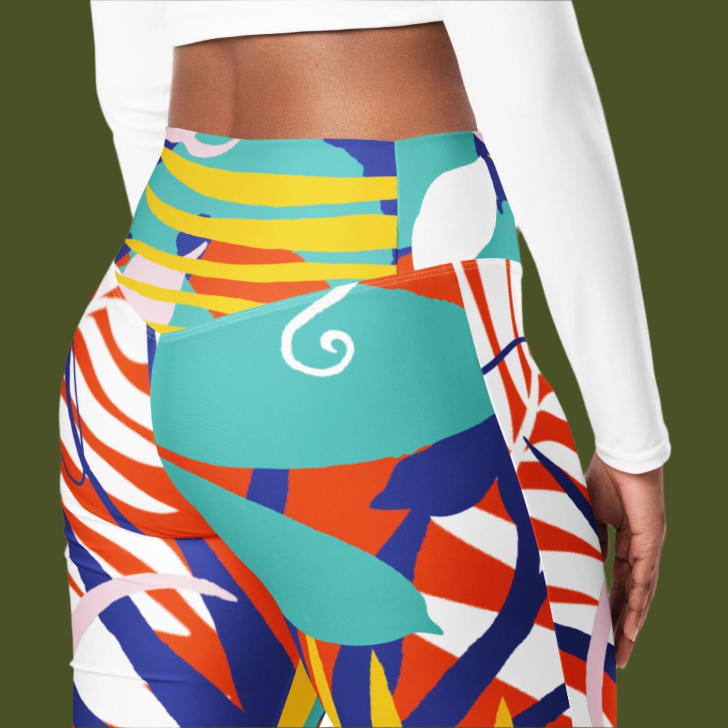 Tropical Sunrise - Flare leggings