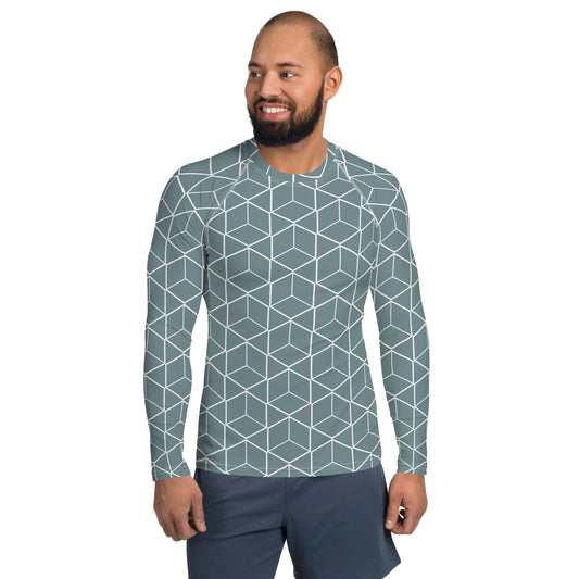 Hexagon - Men's Rash Guard ~ Sharon Dawn Collection