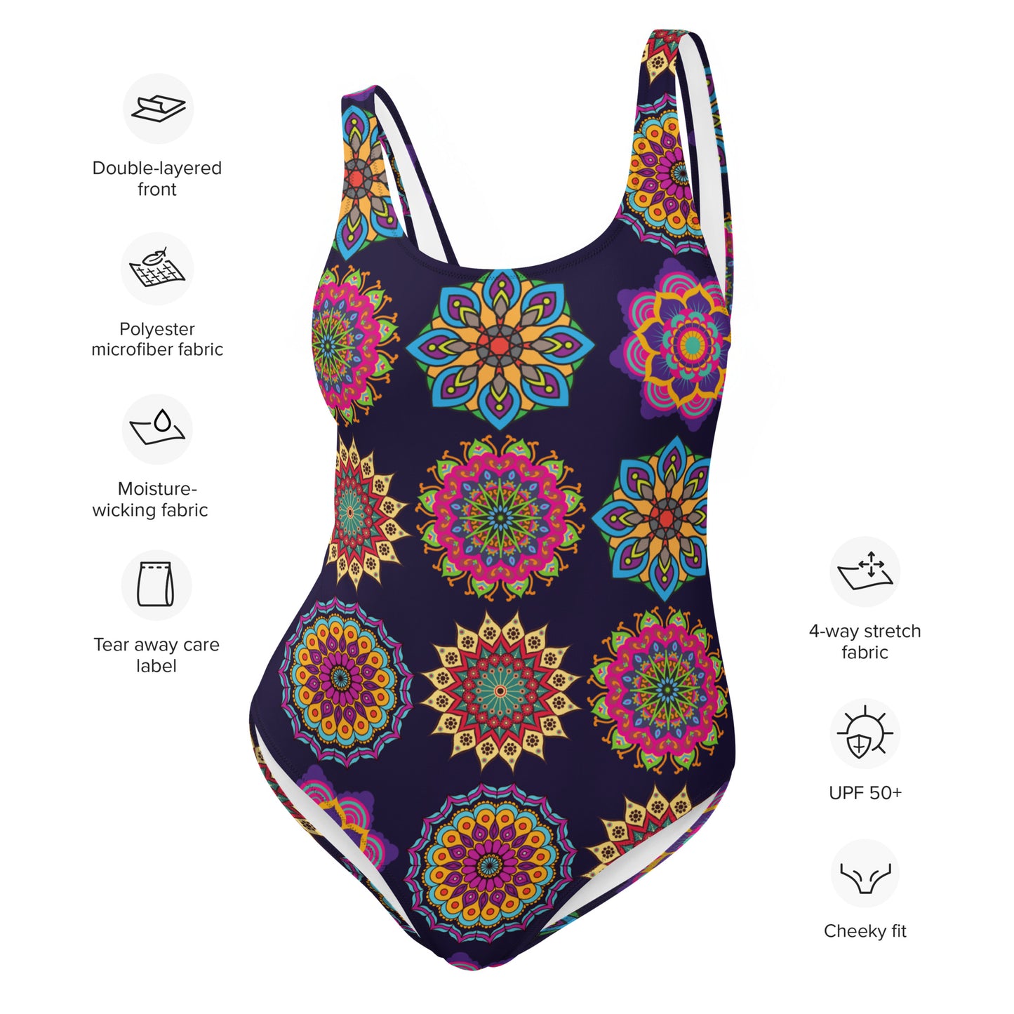 Kaleidoscope Mandala - One-Piece Swimsuit ~ Sharon Dawn Collection