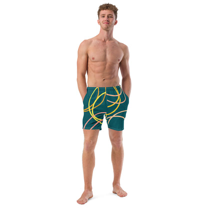 Arc Sketch - Men's swim trunks ~ Sharon Dawn Collection